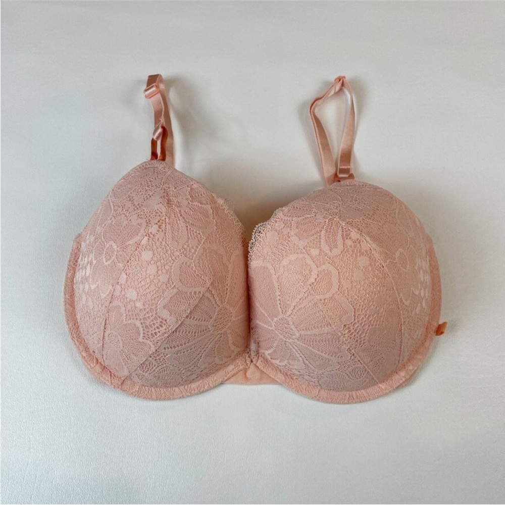 NWOT Victoria's Secret Bra 32DDD Push-Up Orange Lace